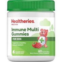 Kẹo dẻo Healtheries Kids Immunity Gummy Bears 60 viên - Hỗ trợ miễn dịch trẻ em