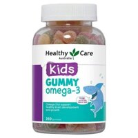 Kẹo dẻo Healthy Care Kids Gummy Omega 3 Úc 250 viên cho bé từ 2 tuổi