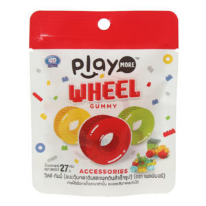 Kẹo dẻo hình bánh xe Play More Wheel gói 27g