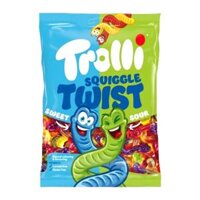 Kẹo Dẻo Hình Sâu Xoắn Chua Ngọt, Squiggle Twist, Sweet & Sour (100g) - TROLLI