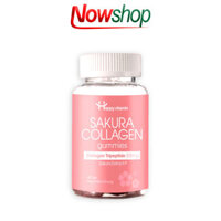 Kẹo dẻo hỗ trợ đẹp da ngăn ngừa lão hóa Happy Vitamin Sakura Collagen gummies giúp bổ sung Collagen Tripeptide 200mg. Hộp 60 viên
