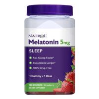 Kẹo dẻo hỗ trợ giấc ngủ ngon Natrol melatonin 180v 5mg gummies