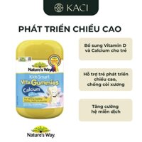Kẹo Dẻo Hỗ Trợ Phát Triển Chiều Cao Cho Bé Nature’s Way Kids Smart Vita Gummies Calcium + Vitamin D