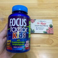 Kẹo Dẻo Hỗ Trợ Trí Não Cho Trẻ Focus Factor Kids 150 Viên [HSD 2023]