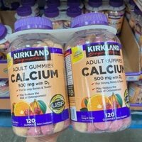 Kẹo Dẻo Hương Trái Cây Kirkland Signature Calcium with Vitamin D3 Gummies