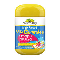 Kẹo dẻo Kids Smart Vita Gummies Omega-3 DHA Fish Oil Nature's Way 60 viên