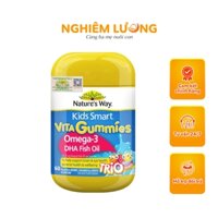 Kẹo dẻo Nature's Way Kids Smart Vita Gummies Omega-3 DHA Fish Oil Trio hỗ trợ phát triển cho bé 60v | Nghiêm Lương