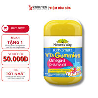 Kẹo dẻo Nature's Way Kids Smart Vita Gummies Omega-3 DHA Fish Oil bổ sung omega 3 cho trẻ (60 viên)