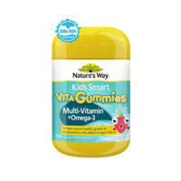 Kẹo dẻo Nature’s Way Kids Smart Vita Gummies Multi-Vitamin + Omega-3 Úc 50 viên