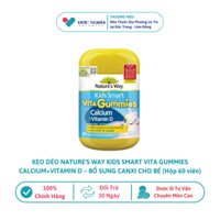 Kẹo dẻo Nature's Way Kids Smart Vita Gummies Calcium+Vitamin D – Bổ Sung Canxi Cho Bé (Hộp 60 Viên)
