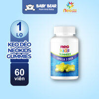 Kẹo Dẻo Neo Kids Gummies Omega 3 DHA - Giúp Bé Thông Minh, Bổ Mắt, Tăng Khả Năng Ghi Nhớ (60 Viên)