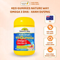 Kẹo Dẻo  Omega-3 DHA Fish Oil Nature's Way Kids Smart Vita Gummies Hộp 60 Viên Giúp Tăng Cường Trí Thông Minh Cho Bé