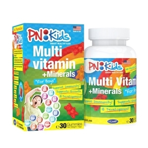 Kẹo dẻo PNKids Multi Vitamin +Minerals For Boys 30 viên