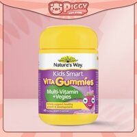Kẹo dẻo rau quả Nature's Way Kids Smart Vita Gummies Multi Vitamin + Vegies cho bé 60 viên Úc