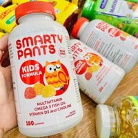 Kẹo dẻo Smarty Pants Vitamin Tổng Hợp Giúp Trẻ Thông Minh 180 viên ( Omega _ D3_B12)
