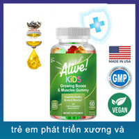 Kẹo Dẻo Tăng Trưởng Xương Và Cơ Alive Kids Bổ Sung Canxi, Magie, Vitamin D3 Và K1 Hỗ Trợ Sự Phát Triển Của Trẻ Em