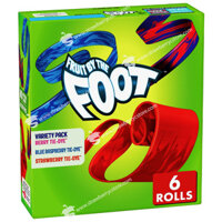 Kẹo Dẻo Trái Cây Cuộn Fruit by the Foot, Fruit Snacks, Variety Pack, Hộp 6 Cuộn, 6-21g (0.7 Oz.), 128g (4.5 Oz.)