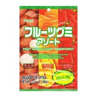 Kẹo Dẻo Trái Cây Tổng Hợp, Fruit Gummy Candy Assortment, Gluten Free, 3.59 oz (102g) - KASUGAI