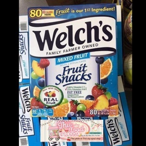 Kẹo dẻo trái cây Welch's 80 gói