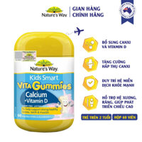 Kẹo Dẻo Vi Chất Cho Bé Nature’s Way Kids Smart Vita Gummies Calcium + Vitamin D, Kẹo Cao Hỗ Trợ Phát Triển Chiều Cao 60v