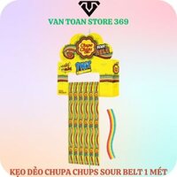 Kẹo dẻo vị chua CHUPA CHUPS hương trái cây hỗn hợp sour belt cầu vồng 1 mét dây 50g