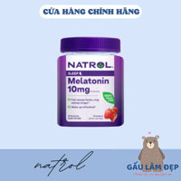 Kẹo Dẻo Vị Dâu Giúp Ngủ Ngon Natrol Gummies Melatonin 10mg 90 Viên - Mẫu Mới