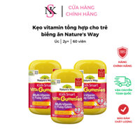 Kẹo dẻo vitamin tổng hợp cho trẻ biếng ăn Nature's Way Kids Smart Vita Gummies Multi Vitamin for Fussy Eaters 60 Viên