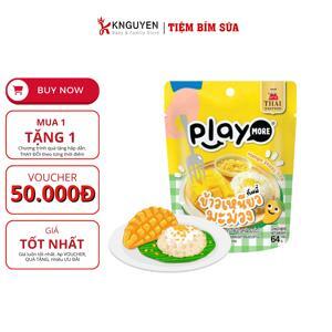 Kẹo dẻo xếp hình Play More Gummy Block gói 64g