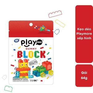 Kẹo dẻo xếp hình Play More Gummy Block gói 64g
