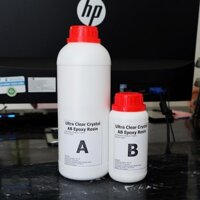 Keo đổ nhựa làm khuôn, tranh 3D, vẽ cá trong suốt loại tốt Epoxy Resin Ultra Clear DTAB2-A5 1kg