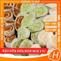 Kẹo Dừa Dứa Non Mix 3 Vị - Túi Zip 500g - Đặc Sản Bến Tre