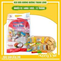 Kẹo dừa thập cẩm Thanh Long không đường Bến Tre 400G