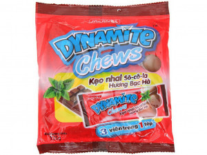Kẹo Dynamite Chew Hương Socola Nhân Bạc Hà Gói 125g