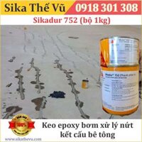 Keo epoxy bơm xử lý nứt kết cấu bê tông - Sikadur 752 bộ 1kg