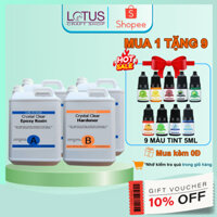 Keo Epoxy Chuyên Dùng Đổ Mặt Bàn, Làm Đồ Thủ Công, Keo AB Trong Suốt Hai Thành Phần Bộ 20 Kg