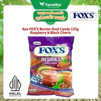 Kẹo FOX’S Berries Oval Candy 125g RASPBERRY & BLACK CHERRY - Vị trái cây tự nhiên hấp dẫn