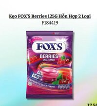 KẸO FOX’S TRÁI CÂY NHIỀU LOẠI 125G