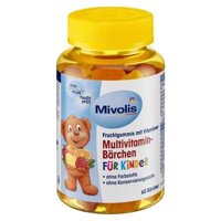 Kẹo gấu bổ sung Multi Vitamin Mivolis -Bärchen für Kinder, Fruchtgummis, 120 g 60v bé