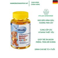 Kẹo gấu Mivolis bổ sung vitamin tổng hợp cho trẻ vị trái cây, hộp 60 viên hàng Đức