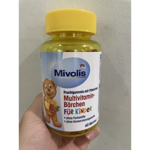 Kẹo gấu vị trái cây bổ sung Vitamin tổng hợp cho trẻ em Mivolis Mutilvitamin Barchen 60 viên