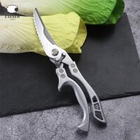 Kéo gia cầm UTENEW, Kéo nhà bếp sắc nét bằng thép không gỉ, Kéo cắt tỉa Tiết kiệm lao động Lò xo Tải xương gà Kéo nhà bếp Cá