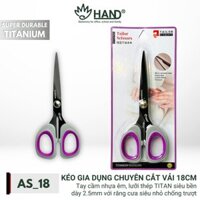 Kéo gia dụng & chuyên CẮT VẢI cao cấp 18cm, tay cầm nhựa êm AS-18
