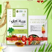 Kẹo Giảm Cân Sâm Plus Detox x1000 .Hộp 30 viên tặng 15 gói trà giảm 4-8kg. An toàn cho mẹ sau sinh
