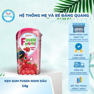 Kẹo gum bong bóng Lotte Fusen Nomi hương dâu hũ 15g