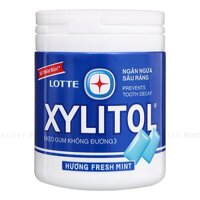 Kẹo Gum Không Đường Lotte Xylitol Hương Fresh Mint Hũ 130.5G