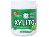 KẸO GUM KHÔNG ĐƯỜNG LOTTE XYLITOL HƯƠNG LIME MINT HŨ 137.8G