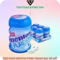 Kẹo gum không đường MENTOS pure fresh hương bạc hà mát lạnh hũ 61.25g