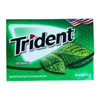 Kẹo gum không đường vị bạc hà Trident hộp 21.6g (1 Hộp)