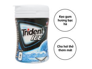 Kẹo gum Trident Ice hương bạc hà hũ 56g
