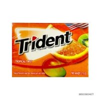 Kẹo Gum Trident Không Đường Vị Trái Cây Nhiệt Đới Hộp 12 Tép